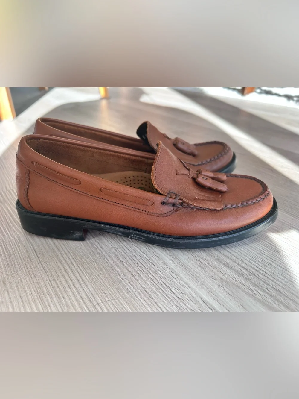 Bass Weejuns MARIETTA II Tassel Kiltie Loafers Womens Size 5.5W Brown Leather - Picture 5 of 10